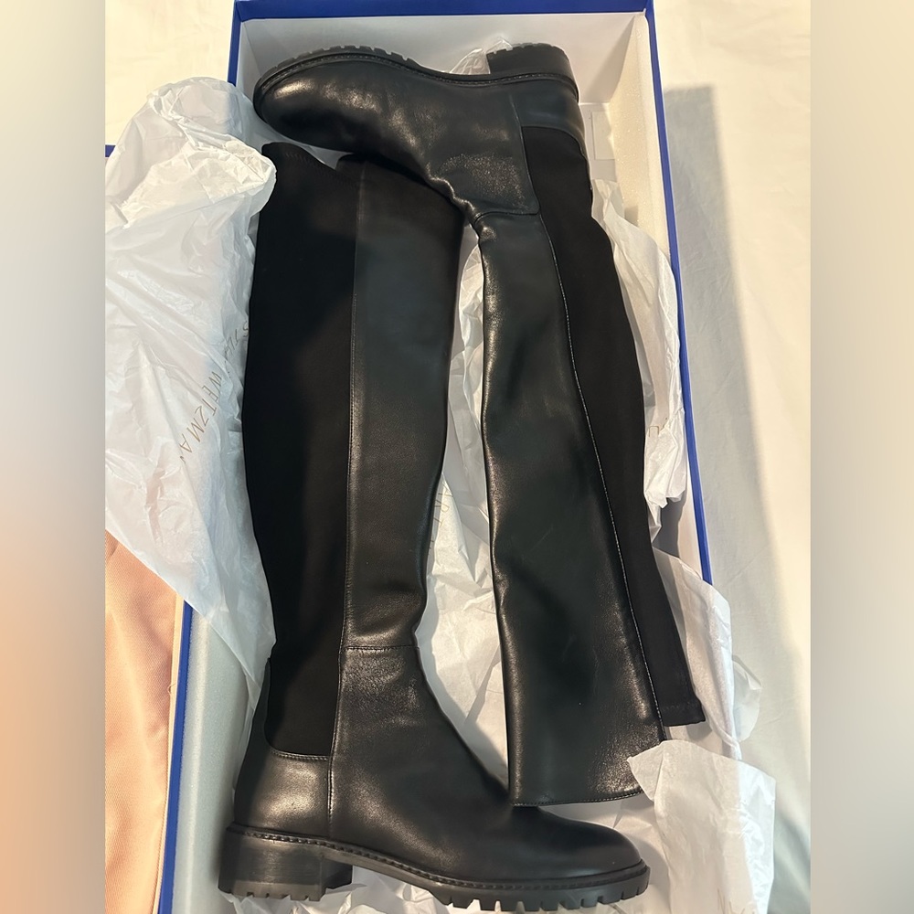 Stuart Weitzman Over the Knee City Boots Black 7.5
